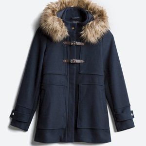 Coffee Shop Wool Coat Navy